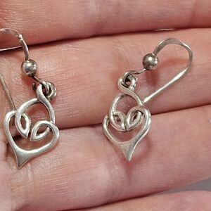 Sterling silver heart earrings